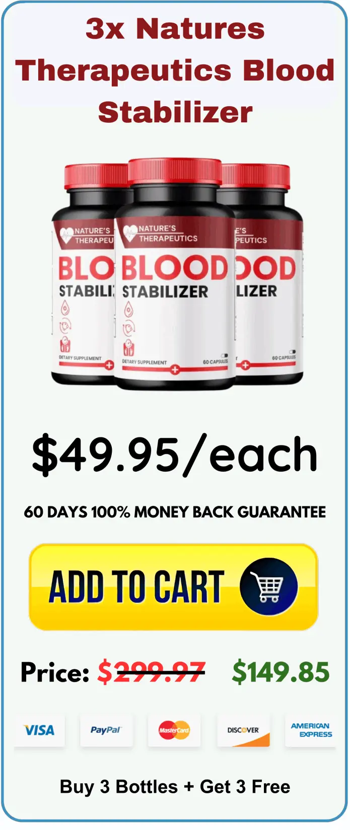 Nature's Therapeutics Blood Stabilizer best offer package price